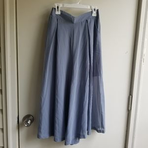 Slate blue/gray palazzo capri pants